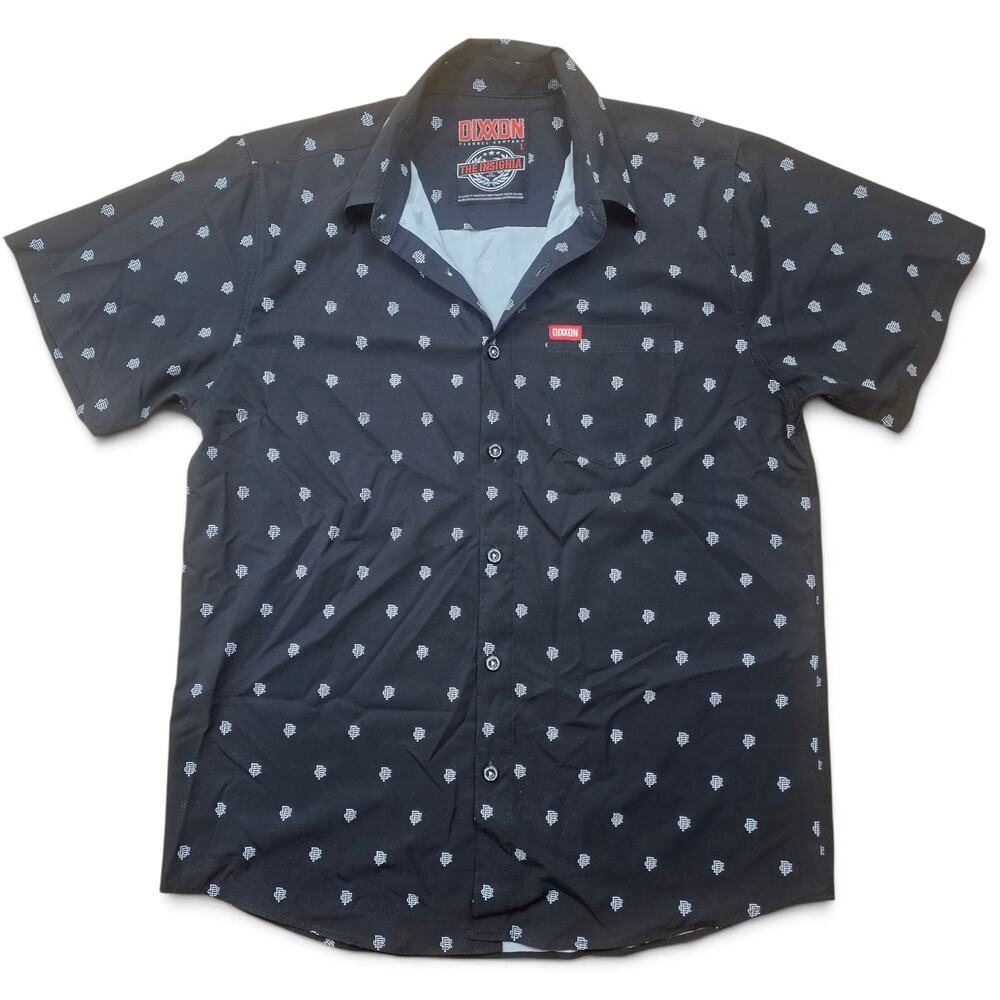 DIXXON FLANNEL CO. The Insignia Button Up Shirt Mens L Monogram Biker Streetwear